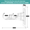 6-Pack Double Curtain Rod Bracket, Adhesive No Drilling Curtain Rod