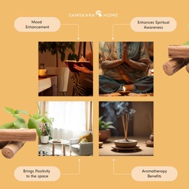 Samskara Sandalwood Incense Sticks Agarbatti | Pack of 10 | Eco Friendly Incense