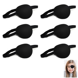 Parches de Ojos 3D, 6 Piezas Parches para Ojos Médicos Ajustables, Parches Oculares para Ambliopía Eye Parches para Entrenamiento de Ojo Perezosos