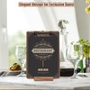 Walnut Wood Clipboard, Menu Clip Board with Metal Clip and