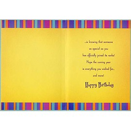 Designer Greetings Purple and Silver Foil Frame on Yellow Age 20 / 20th Birthday Card
