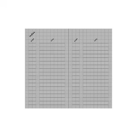 Daigo Isshoni. Notebook, Number, Mini, 0.2 inch (5 mm) Square, Clear, R1816, Set of 3