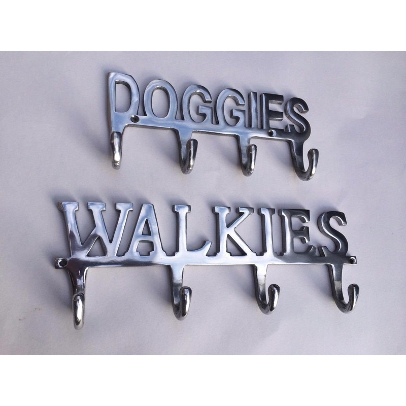 Walkies Dog Pet Lead Leash Holder Rack 4 Hooks Walkies