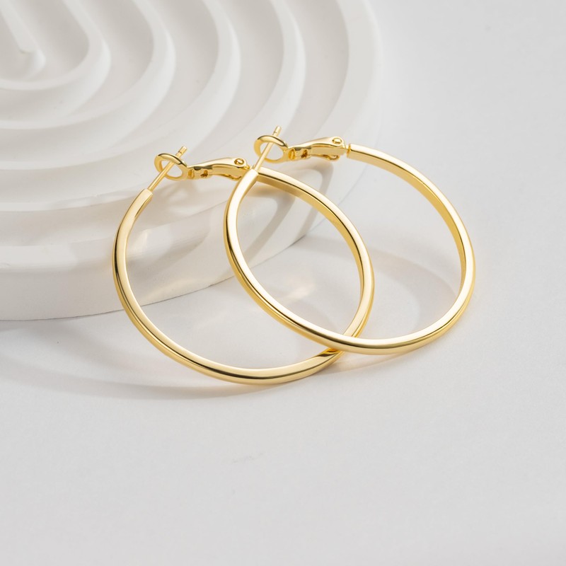 SANDRA REDD Gold Hoop Earrings 14K Gold Earrings for Women