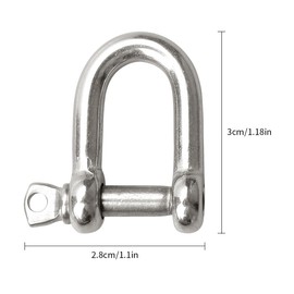 Tabanzhe M5 Heavy Duty Commercial D-Shackle: Robust Steel Ring for Versatile and Sturdy Applications,Multi Purpose Accessories for Construction Rigging Vehicle Recovery Hauling Tie Down