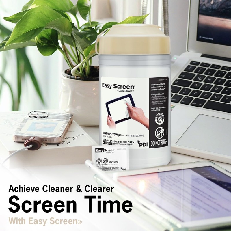 Easy Screen Surface Cleaner Individual Packet Alcohol Scent 50 Ct