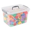 Minekkyes Plastic Latch Boxes, Clear Storage Bin with Lids, 12
