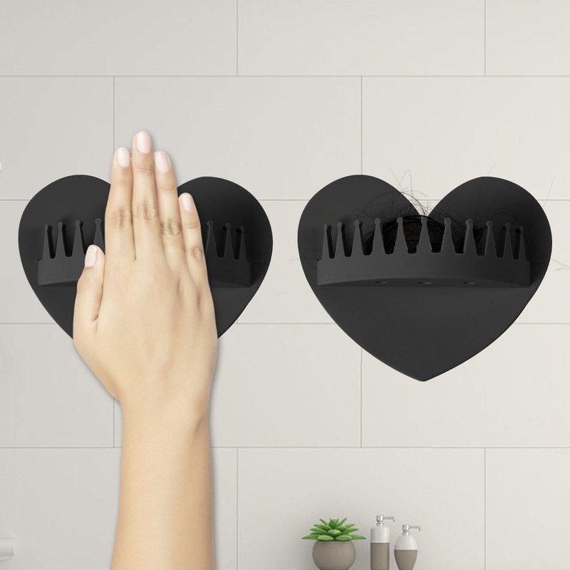 BOXOB Hair Catcher Shower Wall, Heart Shape Shower Hair Grabber