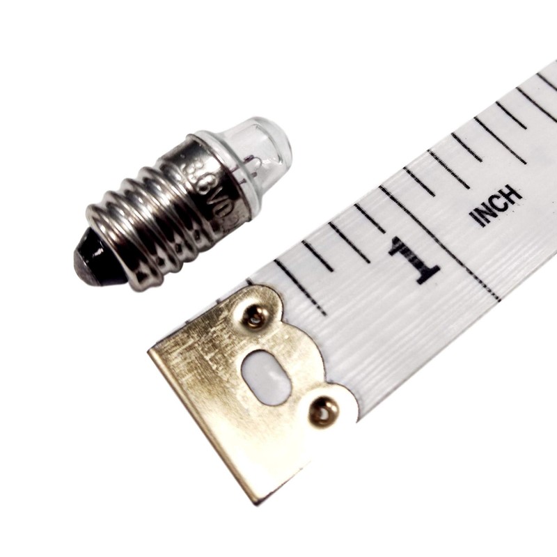 Pack of 10 E10 Miniature Screw Base Light Bulbs, 3.8V