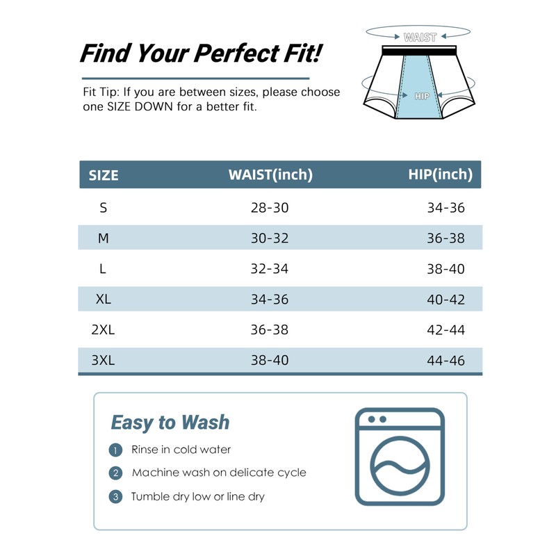 TIICHOO Mens Incontinence Underwear Washable Cotton Leak Proof Boxer Shorts