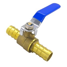 Hooshing 4PCS 3/4" PEX Ball Valve Full Port Shut Off Valve Pex Barb Water Valve Brass Water Stop Fittings