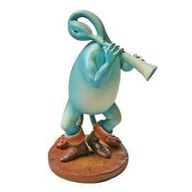 Parastone Hieronymus Bosch Blue Flutist Figurine – 3D Sculpture Replica – Last Judgement Northern Renaissance Art Collectible