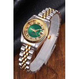 Reginald Women's Luxury Dress Quartz Watches Diamonds Dial Stainless Steel Waterproof Date Silver Gold Two Tone Green Wrist Watches