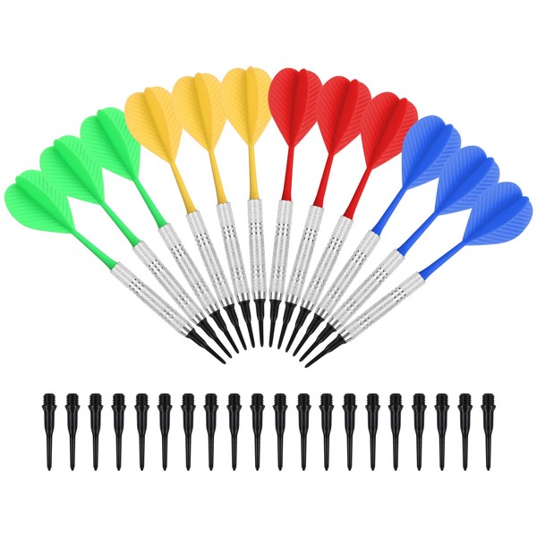 Cozlly Pack of 12 Darts with Plastic Tip, Soft Darts