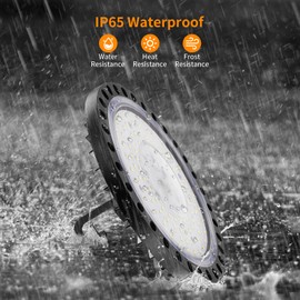 Viugreum 4 Pack LED High Bay Light 5000K 100W UFO High Bay Lights 10500LM with Hanging Chain Commercial Bay Lighting for Barn Garage Warehouse Car Wash Shop UFO Lights