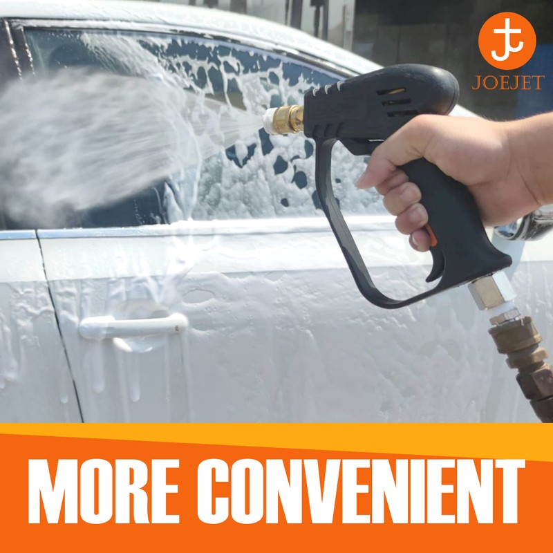 JOEJET Pressure Washer Gun with Swivel, Short Power Washer Gun