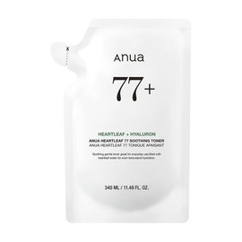 ANUA Dokudami 77 Soothing Toner, 11.8 fl oz (340 ml), Refill, Large Capacity, Moisturizing, Moist Lotion, Fluctuating Skin, Oily Skin, Leaf Hearttoner Refill, Skin Care, Korean Cosmetics, Skin Care