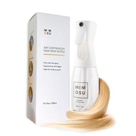 mimosu Continuous Spray Bottle for Hair Growth - Fine Mist Empty Sprayer (10oz/300ml) for Hair Styling, Salons, Cleansing, Ideal diy rice water kit, Curly Hair Products