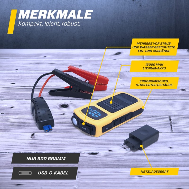 MAXTOOLS Maxtools, JSL290, 12V 1500A Notstarter fr gro?e Diesel- und