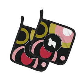 Caroline's Treasures KJ1144PTHD Pair of Pot Holders Kitchen Heat Resistant Pot Holders Sets Oven Hot Pads for Cooking Baking BBQ, 7 1/2 x 7 1/2