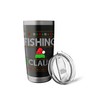 Ugly Xmas Sweater Santa Hat Fishing Claus Christmas Stainless Steel