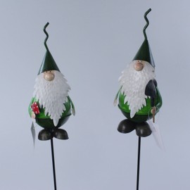 Gnomes On Rods, Connectors and Metal Garden Gnome Gnomes, 2er Set, 88.5 cm