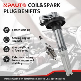 Ignition Coil Packs and Spark Plugs fit for V8 5.0 5.0L 2016 2017 Ford F-150 F150 Truck, Ford Mustang, UF824, Set of 8