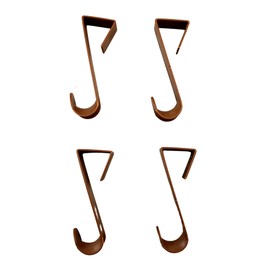 Dependable Industries inc. Essentials Over-The-Door Hanger Hook Set – 4-Pack of 4.5 in., Plastic Over-The-Door Hangers & Over-The-Door Hooks – Over-Door Hooks for Hanging Clothes & Towels (Brown)