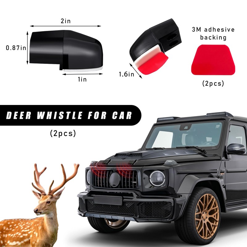 Sylvil 2 PCS Deer Whistles for Car, Auto Save a