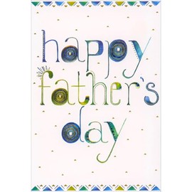 Pictura Happy Father's Day Thin Lined Lettering with Gold Foil Accents Father's Day Card