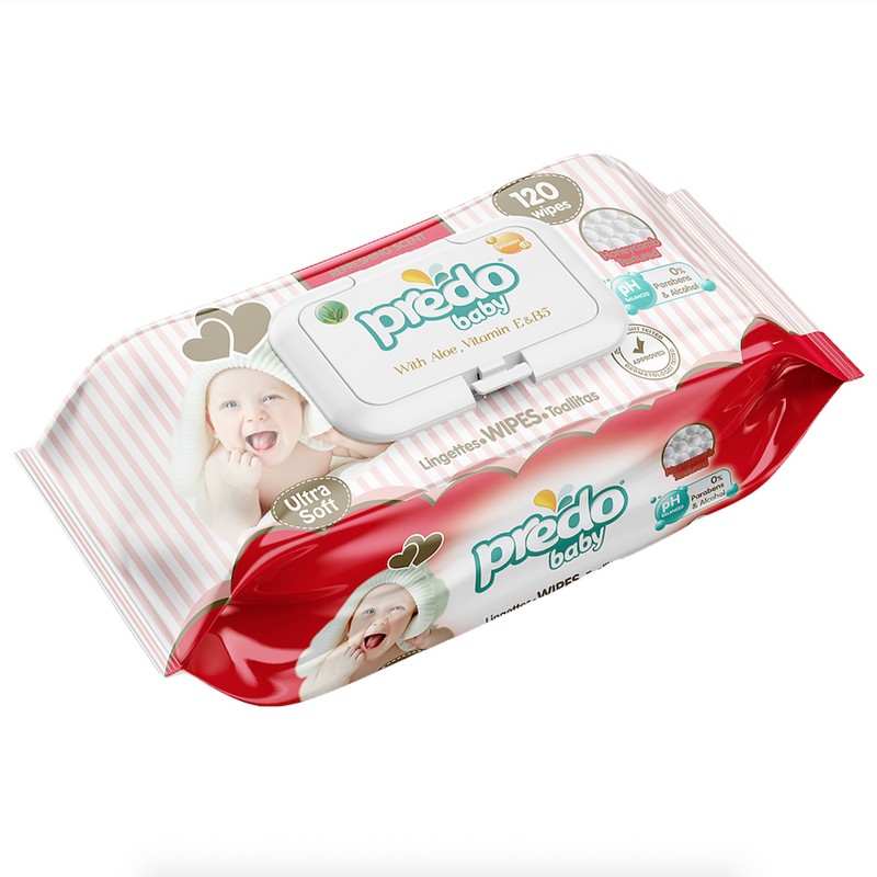 Predo Baby Wipes, 12 Packs, 1440 Wipes, Aloe, Vitamin E