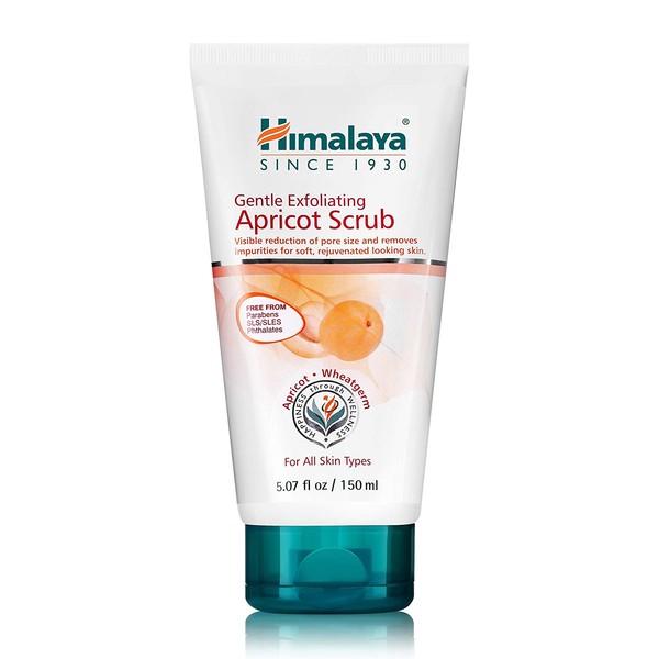 Himalaya Gentle Exfoliating Apricot Scrub with Vitamin-E, Exfoliates Dead Skin Cells 5.07oz/150ml