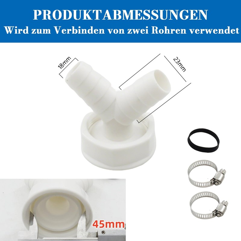 Dishwasher Washing Machine Drain Adapter Drain Washing Machine Double Connection