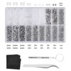 1000 PCS Kit de Reparación de Anteojos con Tornillo, Pinza,
