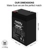 Miady 6V 5Ah Rechargeable Sealed Lead Acid Battery (2 Pack)