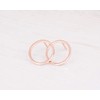 Tooliks - Minimalist Rose Gold Open Circle Stud Earrings -
