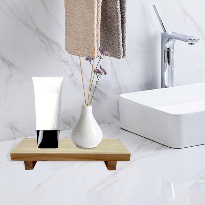 B Baosity Wood Pedestal Stand Wooden Riser Stand Multipurpose Soap