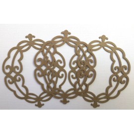 Unbranded {3} *VINTAGE OVAL FRAME* Decorative Picture Frames - Bare Chipboard Die Cuts