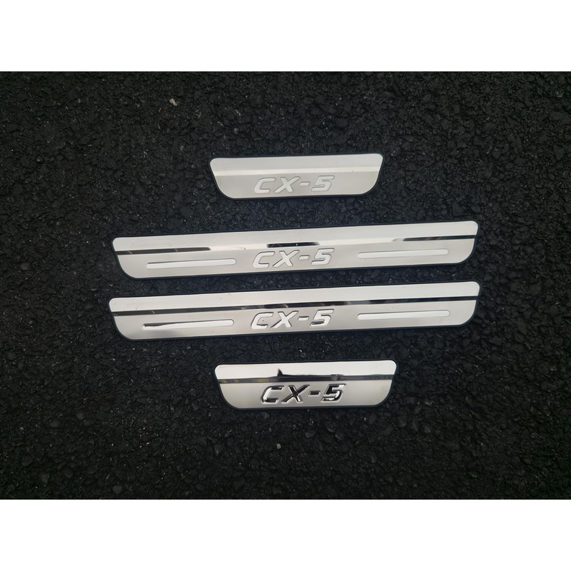 GZBFTDH Chrome Door Sill Protector for Mazda CX5 CX-5 2024