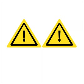 Oracal Warning Caution Take Care Work Safety Danger Hot (1 Pair) Decal Stickers p 16