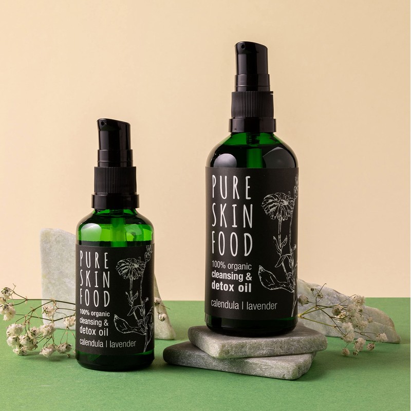 PURE SKIN FOOD Organic Cleansing & Detox Oil Calendula -