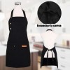 2 Delantal De Chef Impermeables Y 2 Gorros De Chef