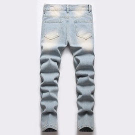 Boy's Vintage Skinny Fit Ripped Destroyed Distressed Fashion Kids Denim Jeans Pants,126,12