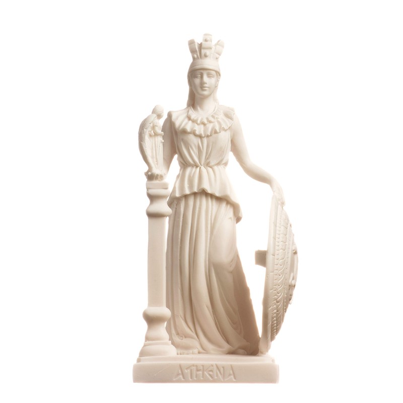 Athena Parthenos Varvakeion with Pegasus Shield Greek Goddess Alabaster Statue