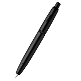 erofa Majohn A1 Press Fountain Pen Retractable Extra Fine Nib Metal Matte Black Ink Pen with Converter for Writing, No Clip Version