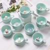 Jeuhoue Chick Ceramic Cup Hidden 3D Animal Inside Mug,8 oz,