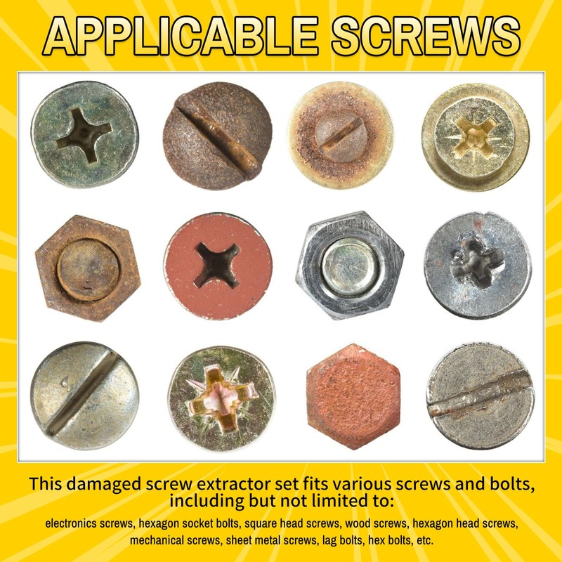 33 PCS Screw Extractor Set, HSS 6542 Titanium Stripped Screw