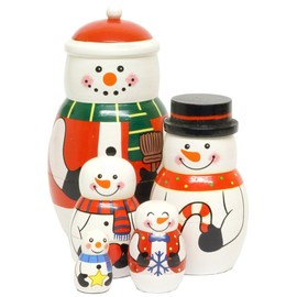 Wooden Nesting Snowman Set