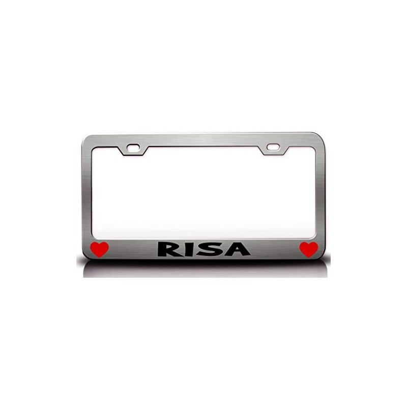 Custom Brother - RISA w/Hearts Metal Car SUV Truck License