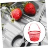 Totority 10pcs Plastic Fruit Picking Basket Lightweight Strawberry Berry Baskets